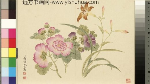 清_董诰四景花卉册（二）册夏景花卉之十