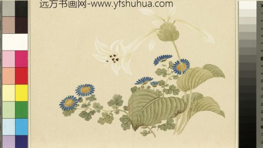 清_董诰四景花卉（三）册秋景花卉之九