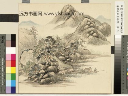 清胡桂春台积翠册_芦岸钓艇