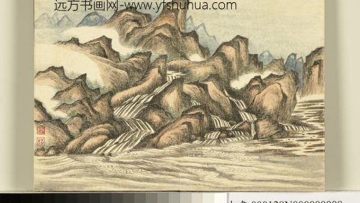 清胡桂水木清华册山水八