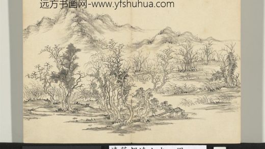 清董邦达山水-册-秋林渔浦