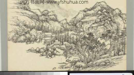 清董邦达绘山水-册-烟溪水阁