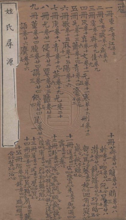 2335 姓氏尋源 四十五卷 0107203436 1