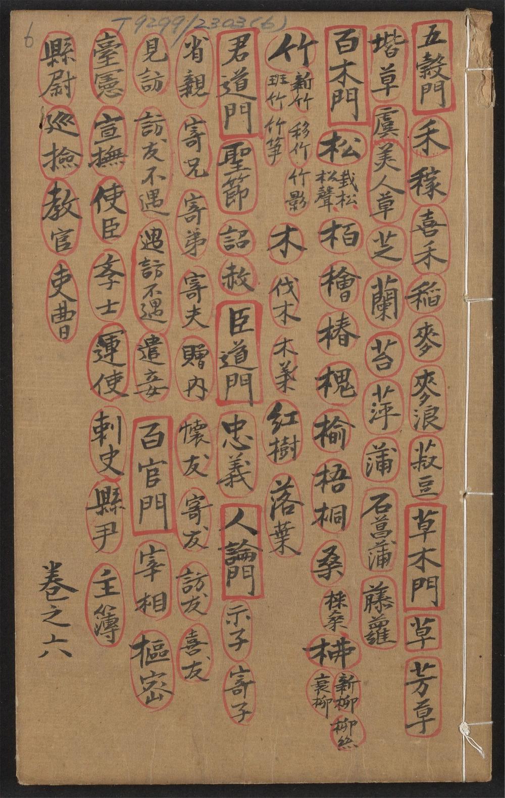 古籍善本：《新锓翰林校正鳌头合并古今名家诗学会海大成_v.6》高清PDF