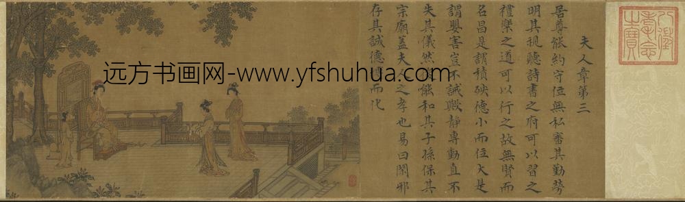 SG 马和之 宋高宗书女孝经马和之补图上卷 夫人章第三 台北故宫博物院 SG 马和之 宋高宗书女孝经马和之补图上卷 夫人章第三 台北故宫博物院