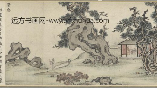 XX 孙克弘 销闲课图卷 焚香 台北故宫博物院