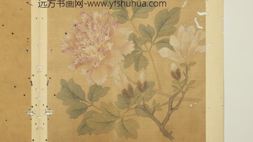 宋钱选写生图册 木兰芍药