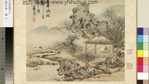 明蓝瑛山水册临王诜画法明蓝瑛山水册临王诜画法