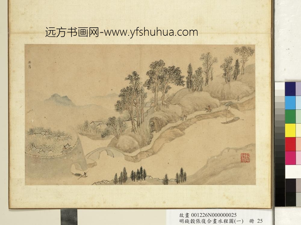 明钱谷张复合画水程图（一）册 丹阳