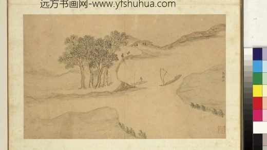 明钱谷张复合画水程图（一）册 新洋江