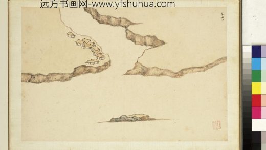 明钱谷张复合画水程图（二）册 茶城口