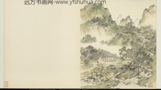 明陆远摹古册水阁观流
