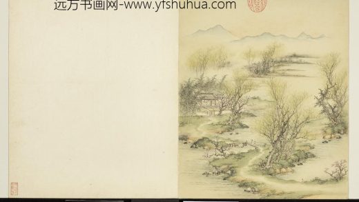 明陆远摹古册清溪横涉