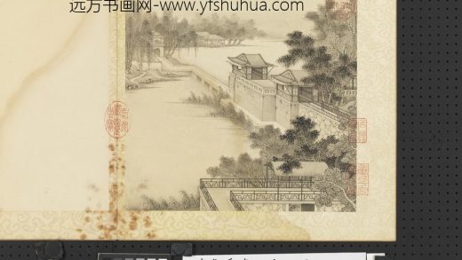 清焦秉贞山水册_水阁图