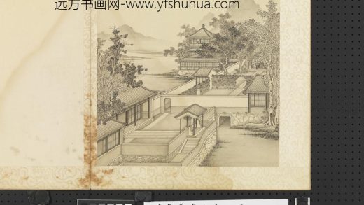 清焦秉贞山水册_高阁望江