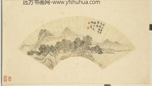 画扇面册-寻诗来市远