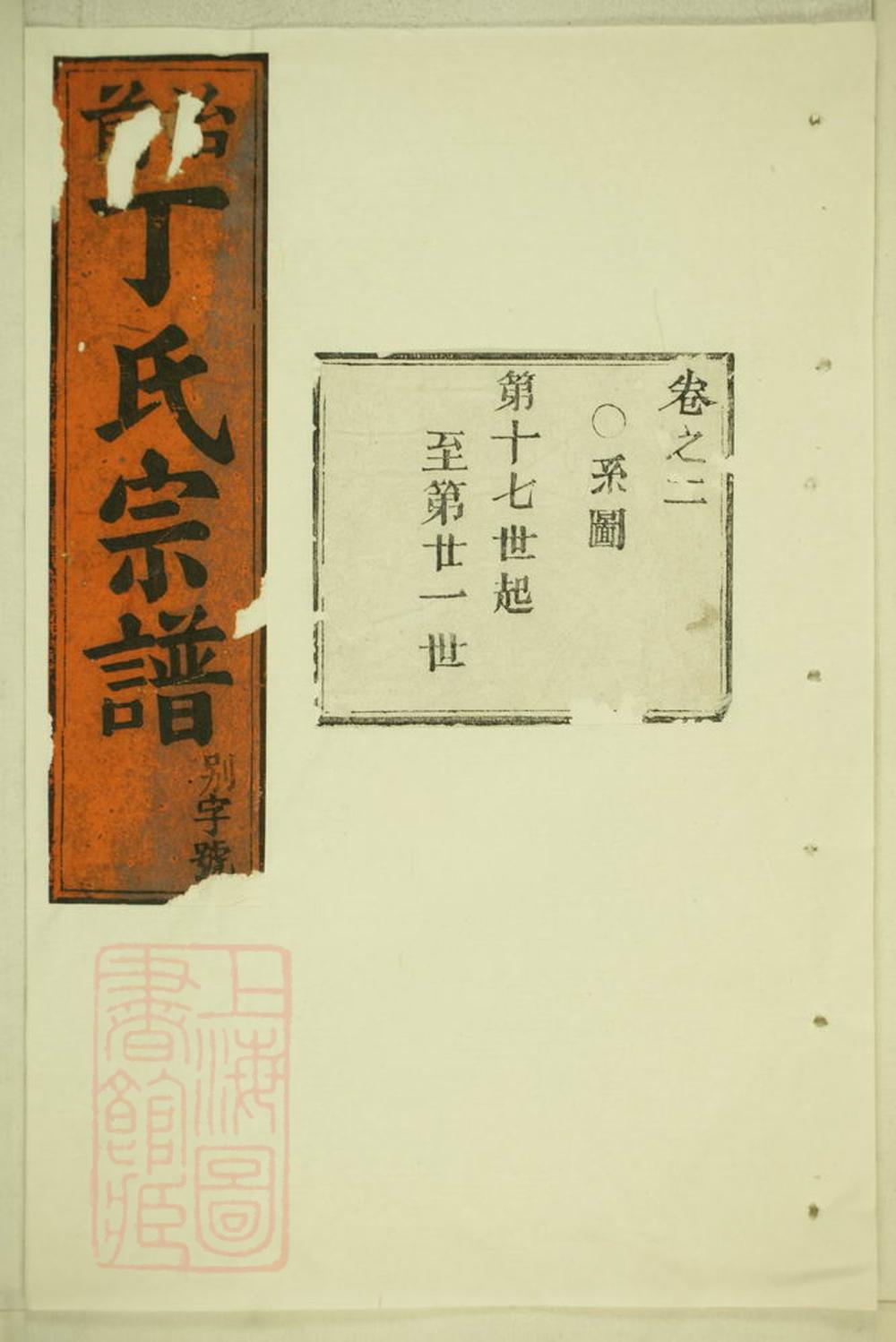 _丁氏宗譜 version part __