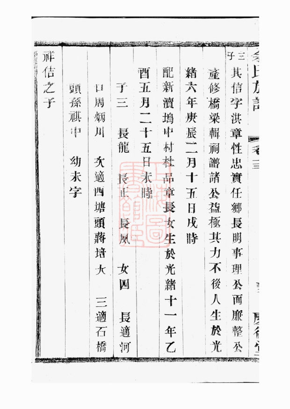 _中巷余氏族譜 version part __