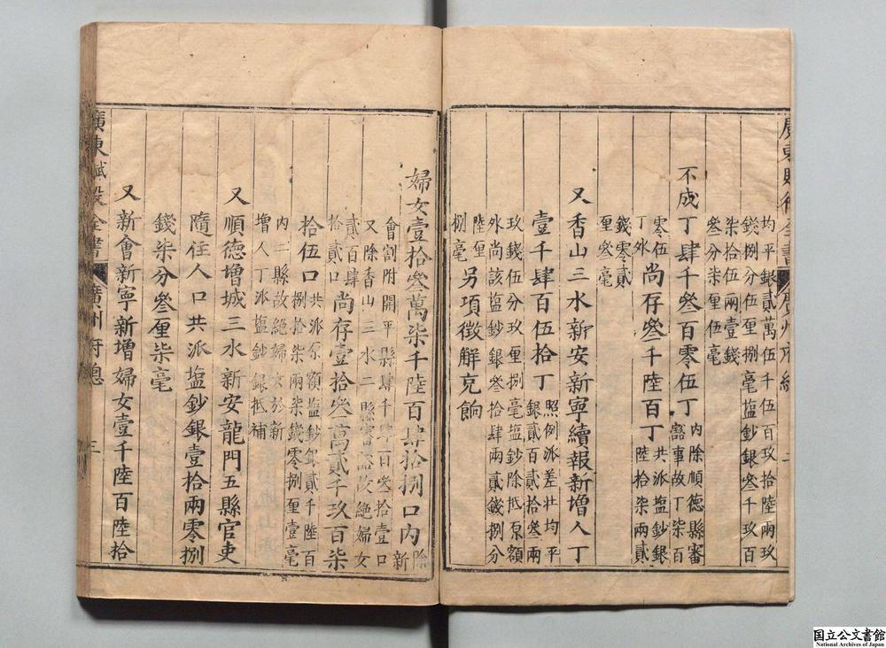 -广东府赋役全书__