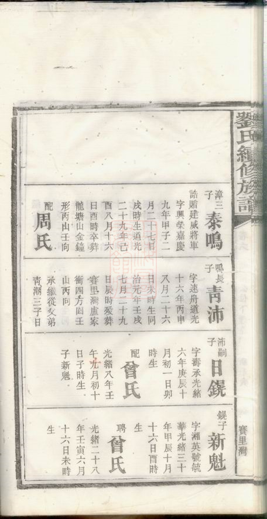 _劉氏續修族譜 version part __