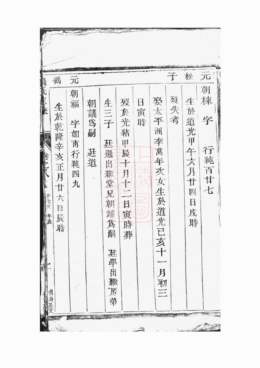 _南朱錢氏重修族譜__