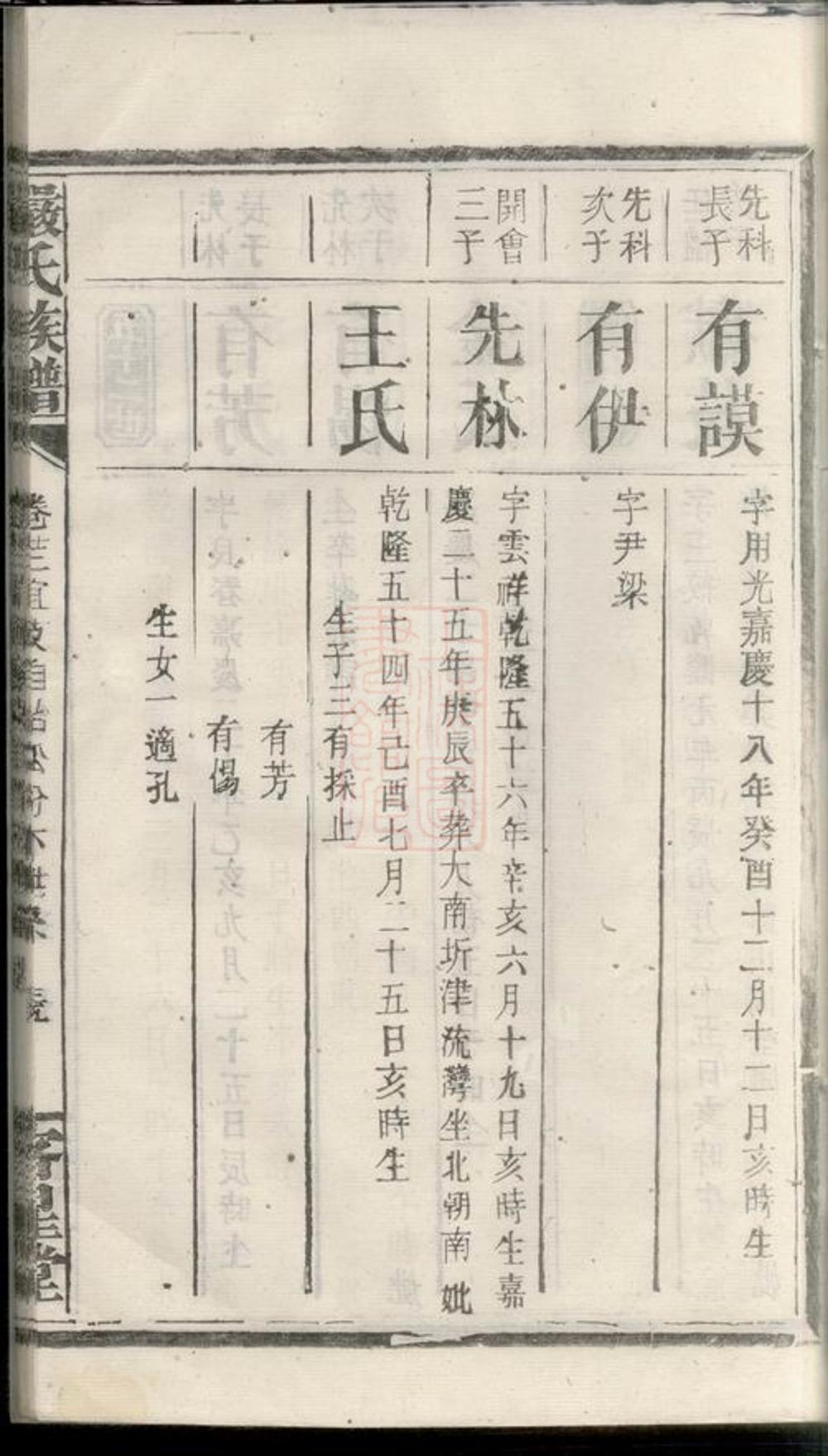 _嚴氏族譜 version part __