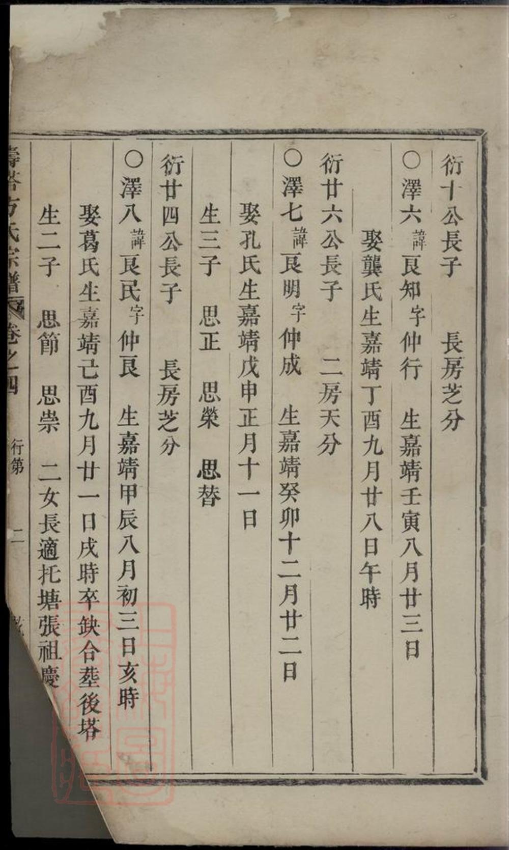_壽塔方氏宗譜 version __