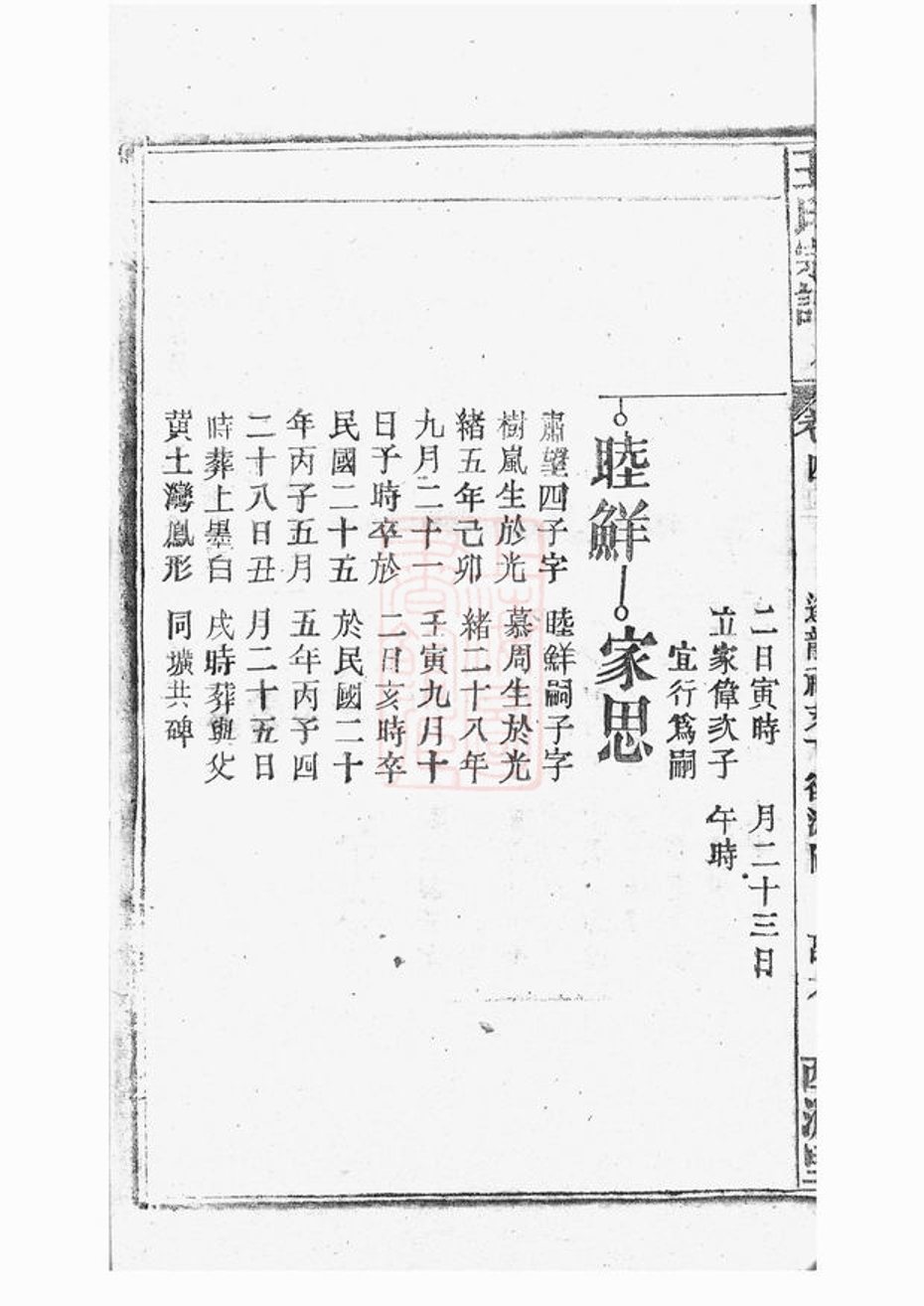 _太湖西源里王氏宗譜 version part __
