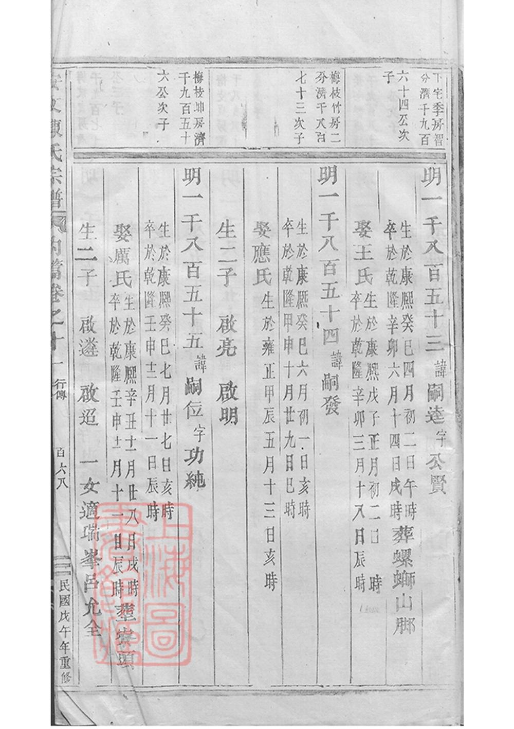 _安文陳氏宗譜 version part __