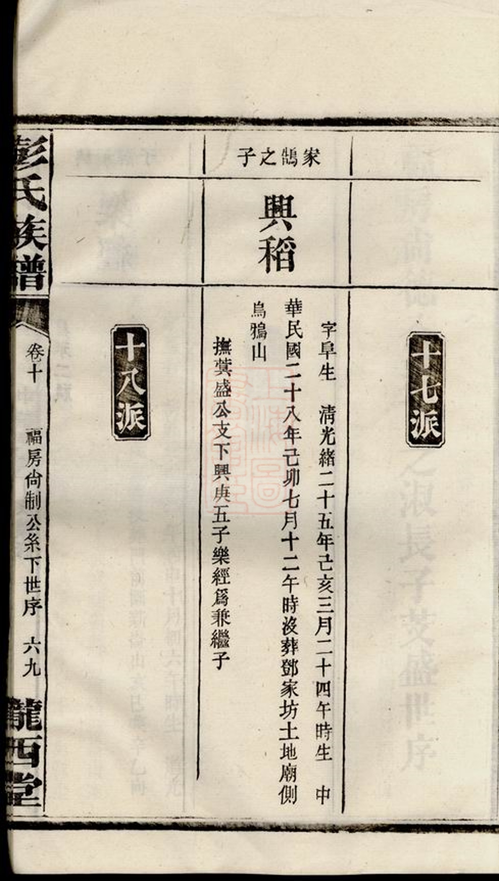 _彭氏五修族譜 version part __