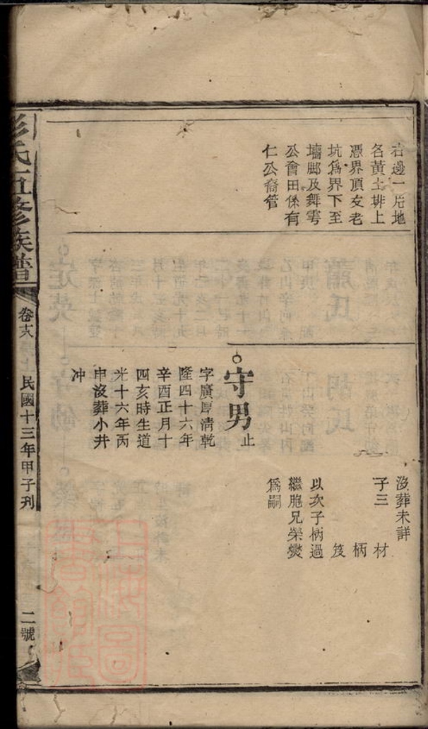 _彭氏五修族譜 version __