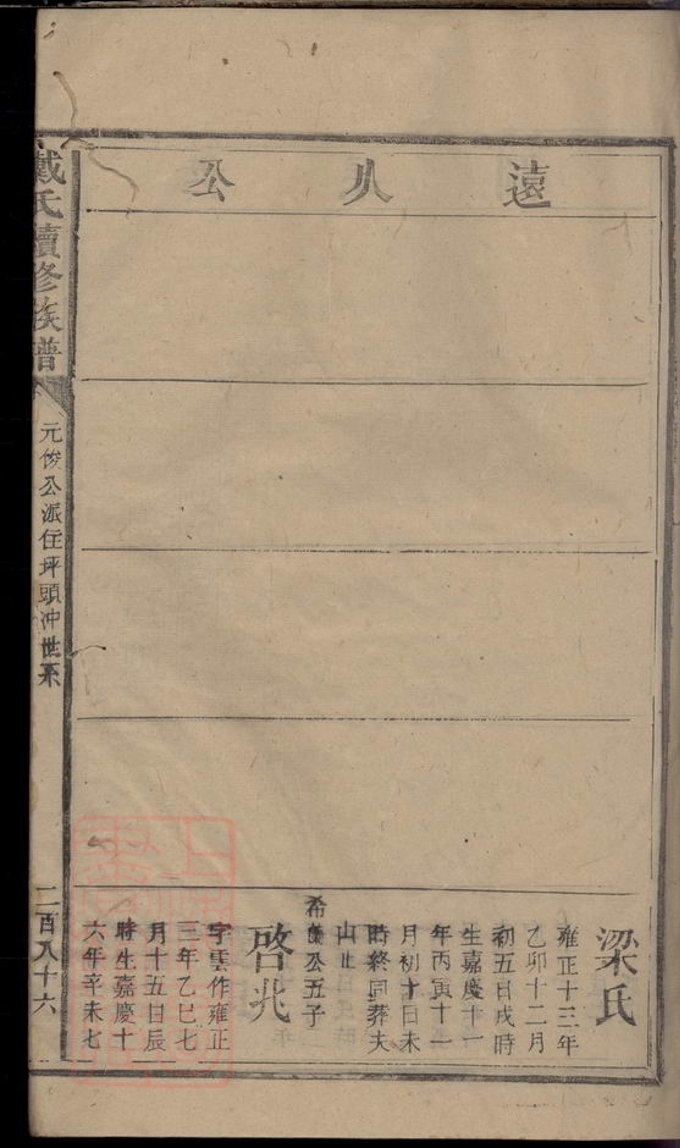 _戴氏續修族譜 version part __