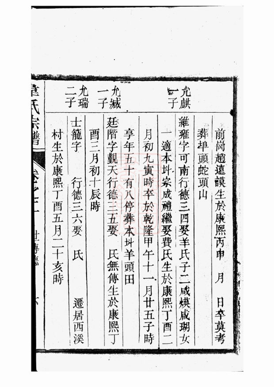 _故鄣南淙韋氏家乘 version part __