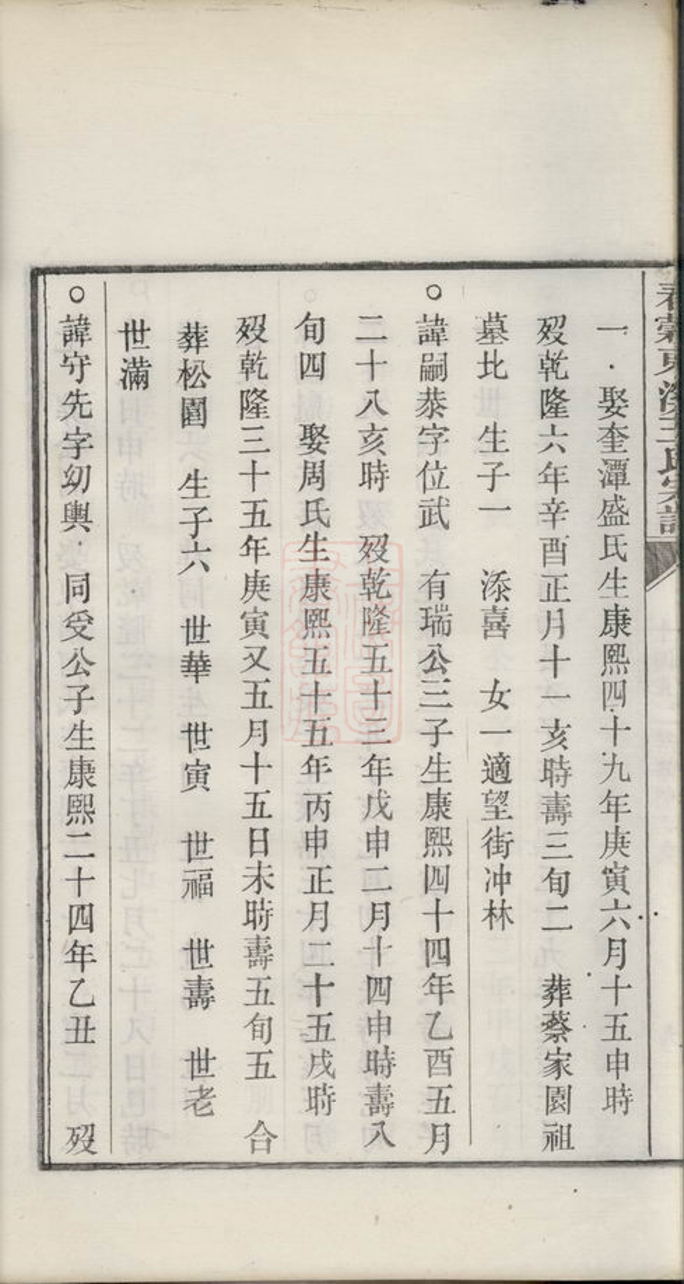 _春□東溪王氏續修族譜 part __