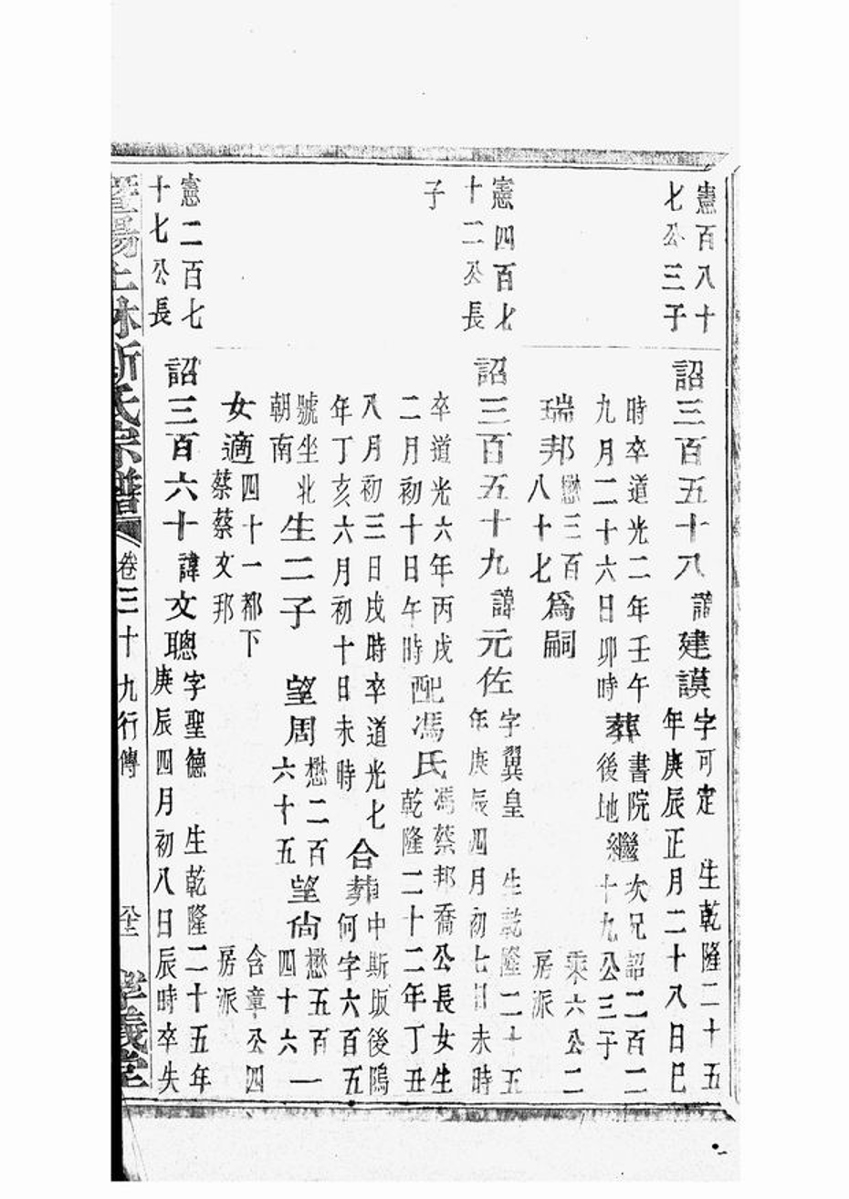 _暨陽上林斯氏宗譜 version part __