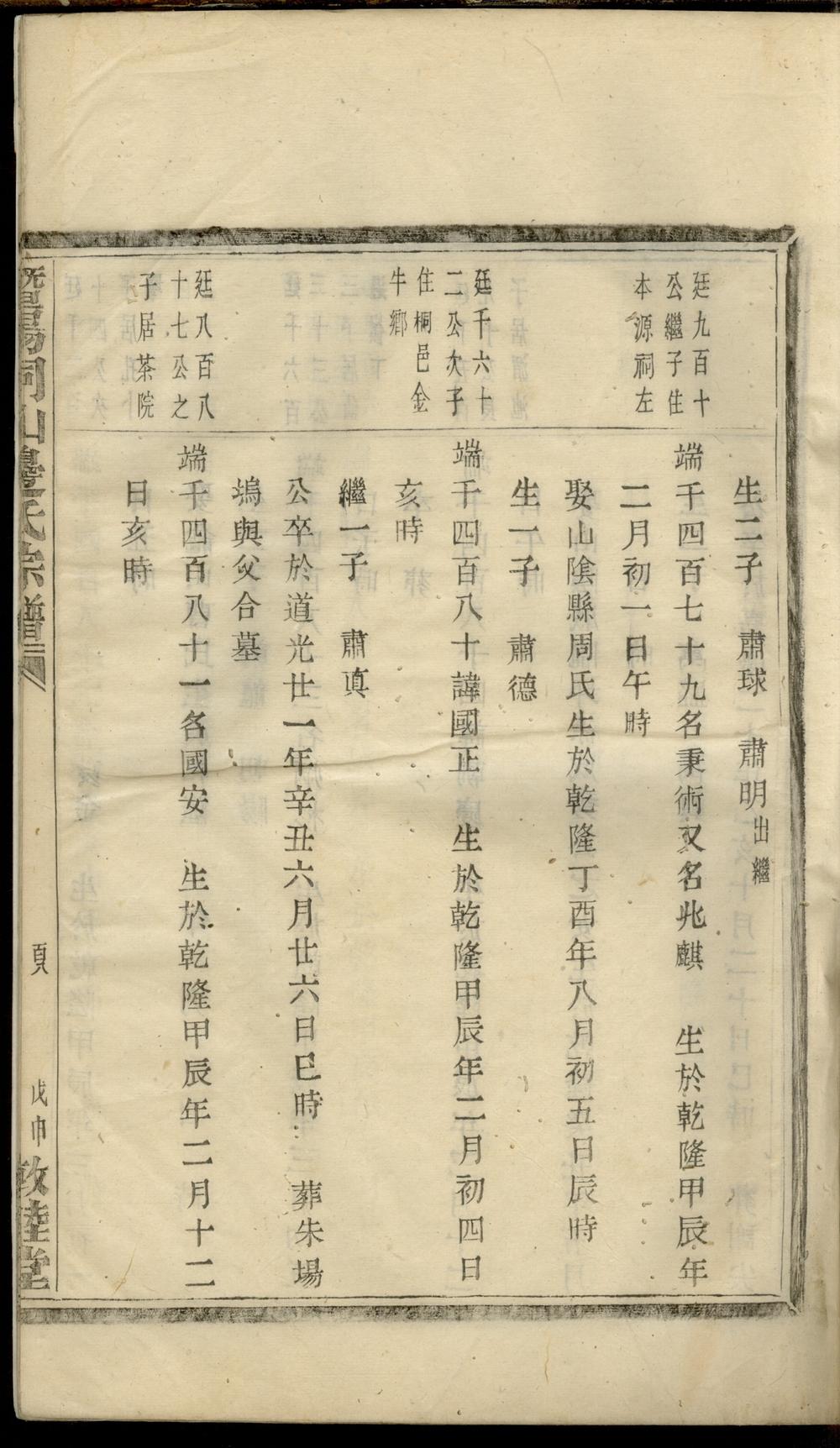 _暨陽同山邊氏宗譜 version copy part __