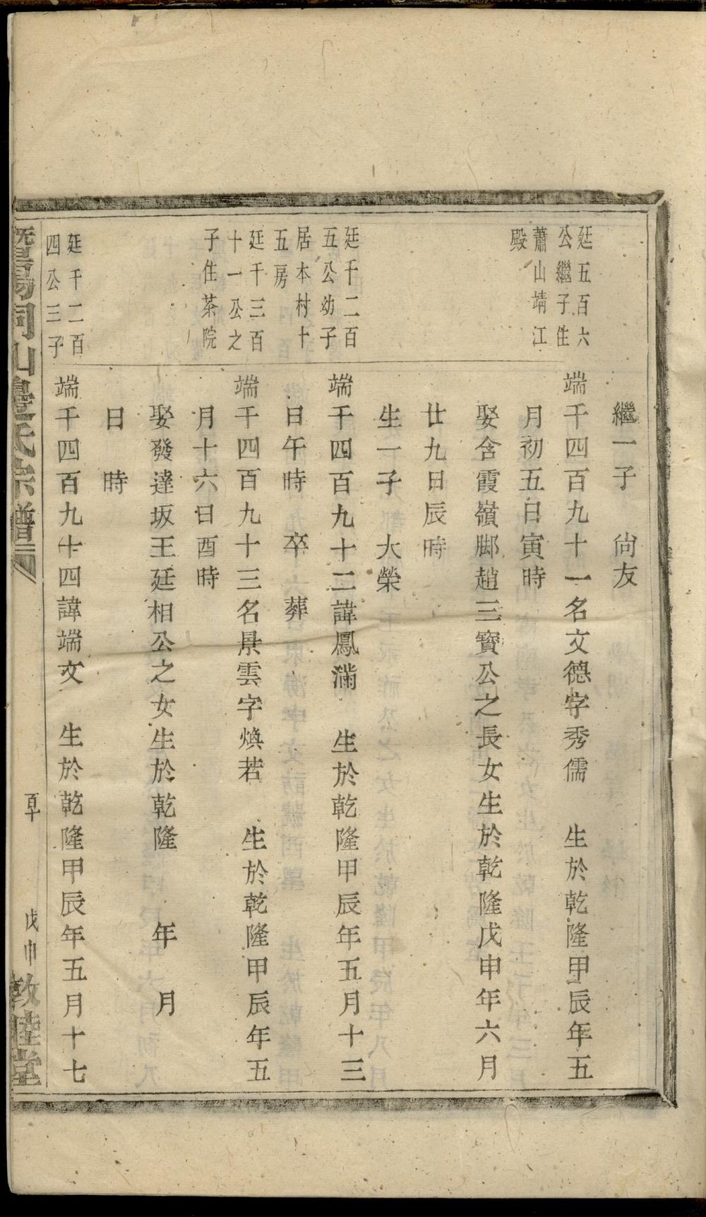 _暨陽同山邊氏宗譜 version copy part __