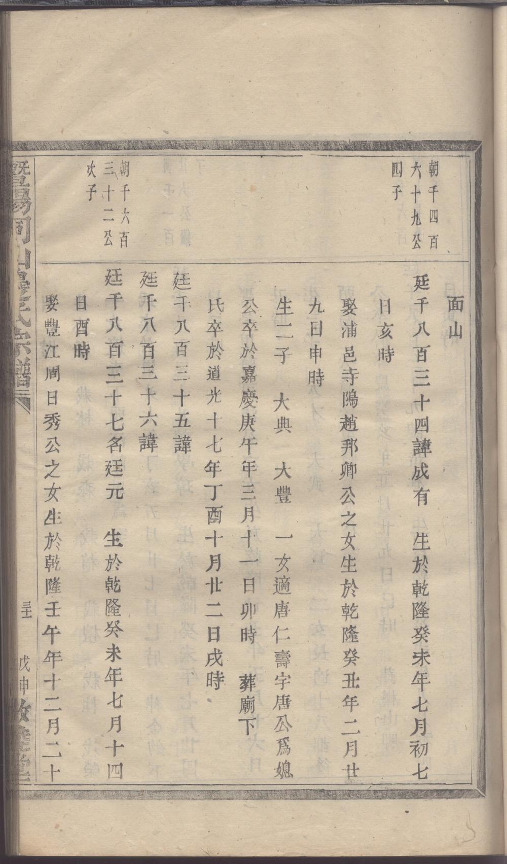 _暨陽同山邊氏宗譜 version copy part __