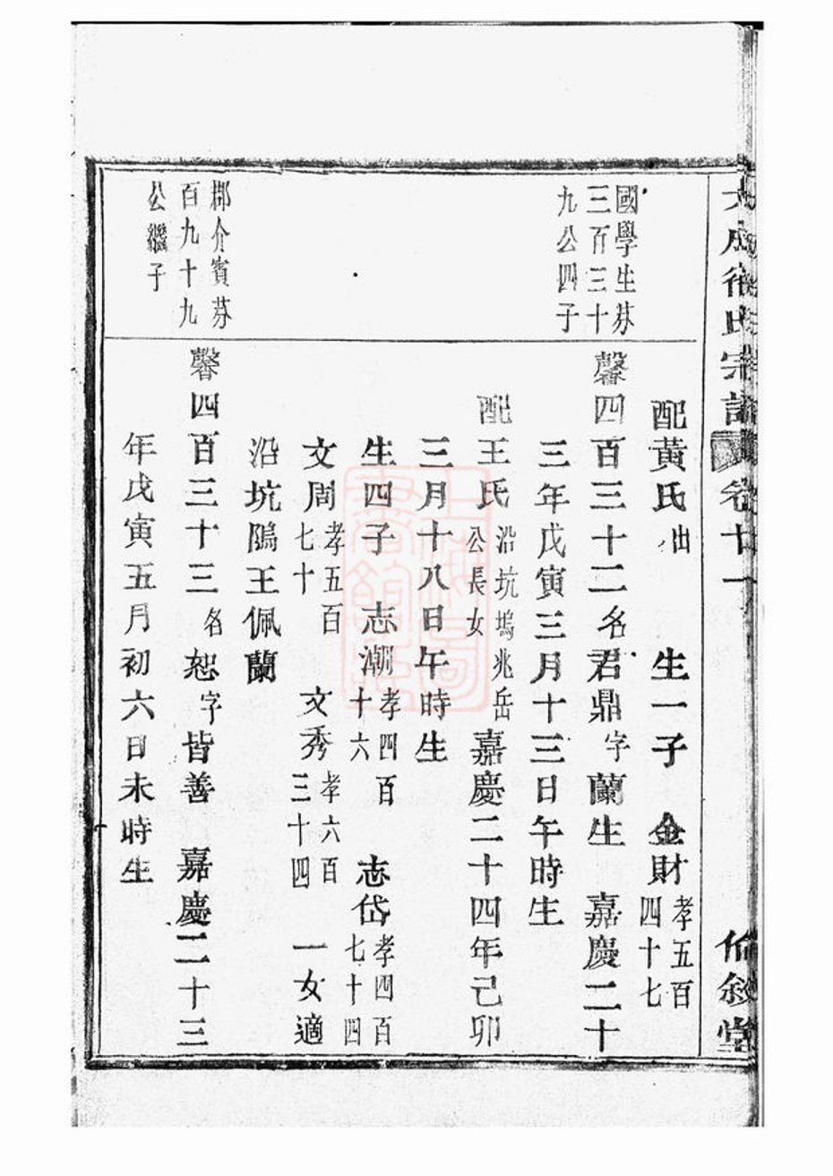 _暨陽大成徐氏宗譜 version part __