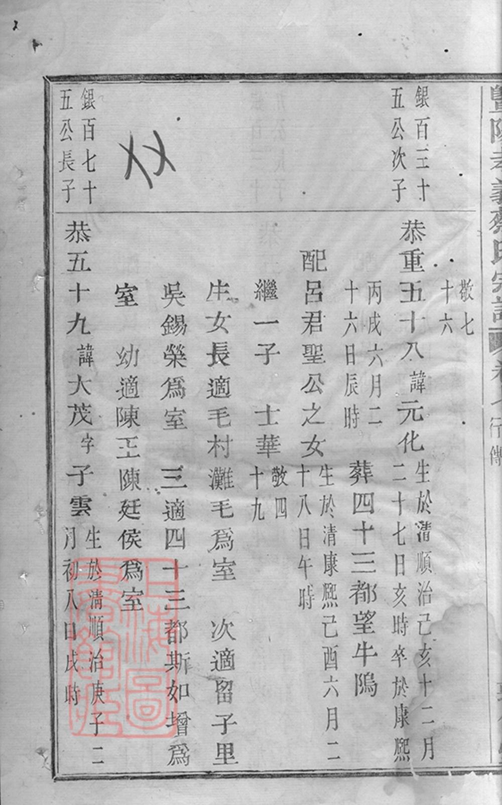 _暨陽孝義蔡氏宗譜 version part __