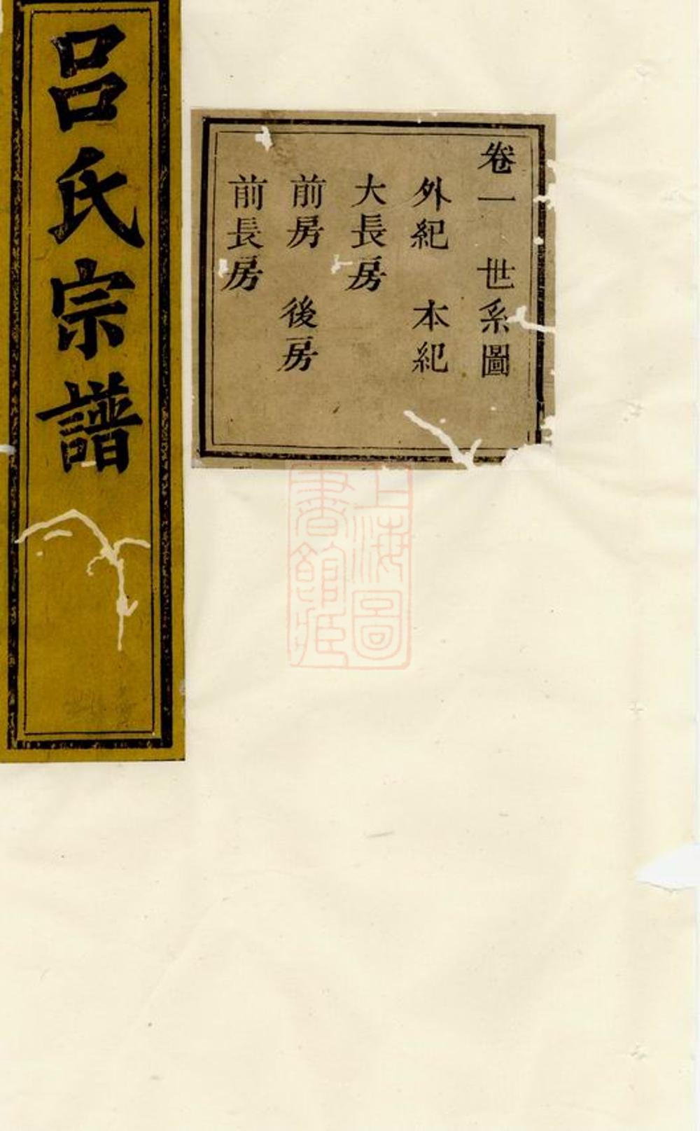 _暨陽開化呂氏宗譜 version part __