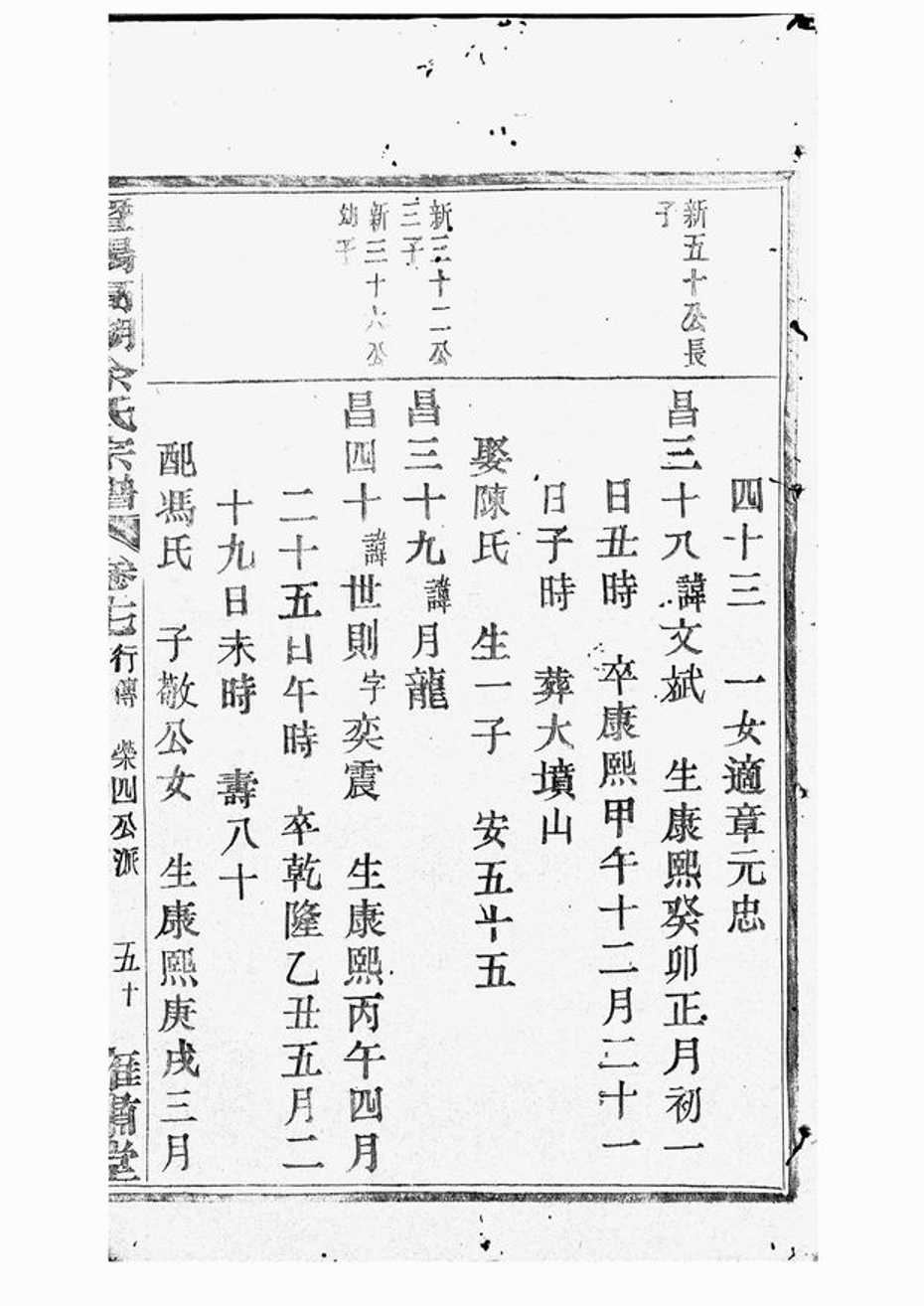 _暨陽高湖余氏宗譜 version part __