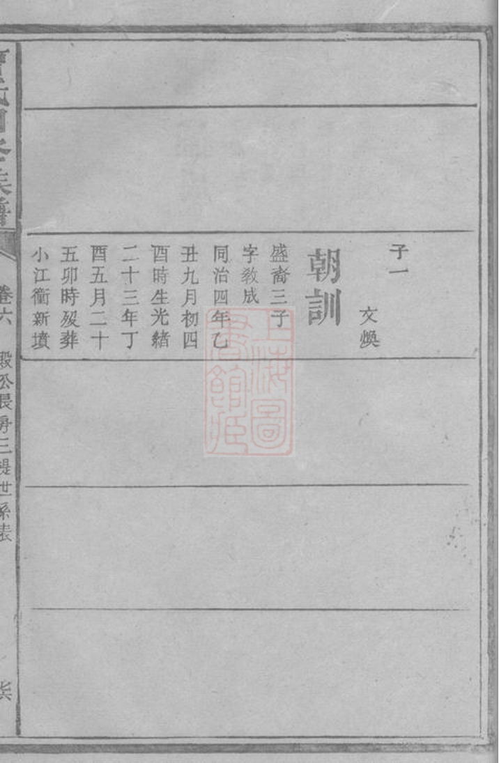 _曹氏四修族譜 version part __