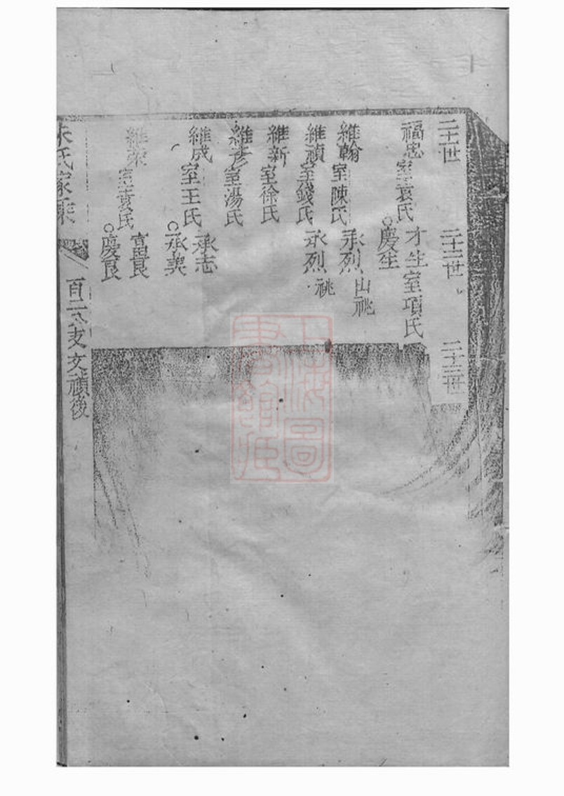 _朱氏家乘 version part __