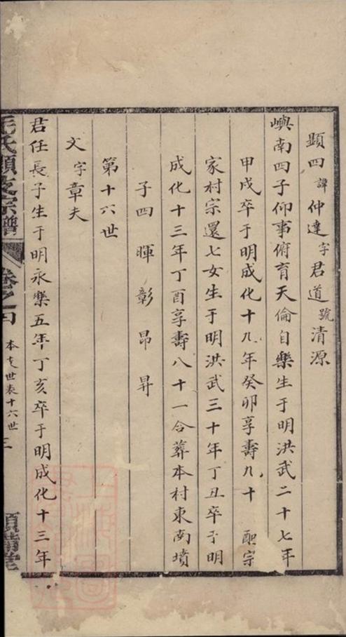 _毛氏顯支宗譜__