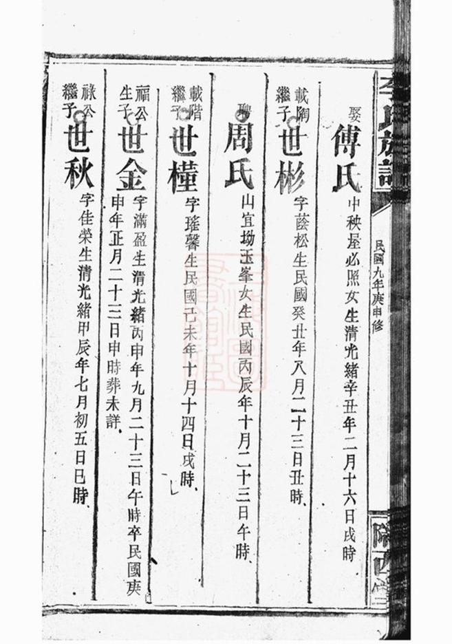 _毛田李祠家乘 version part __