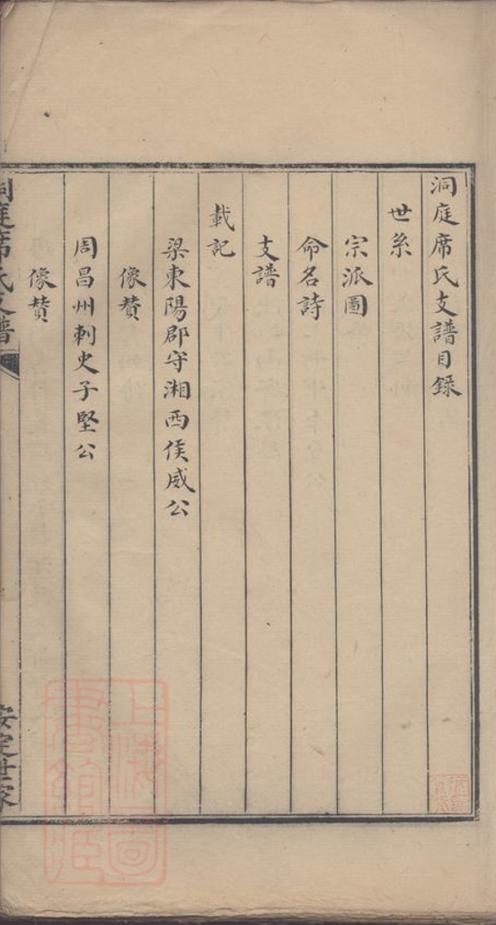 _洞庭席氏支譜__