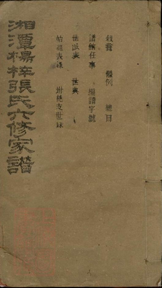 _湘潭楊梓張氏六修家譜 part __