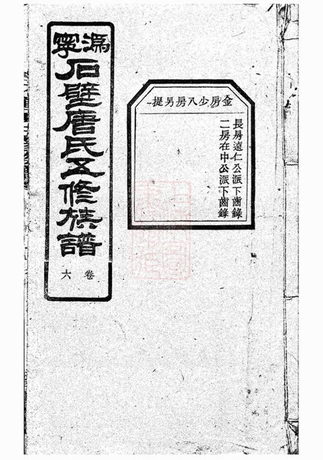 _溈寧石壁唐氏五修族譜__