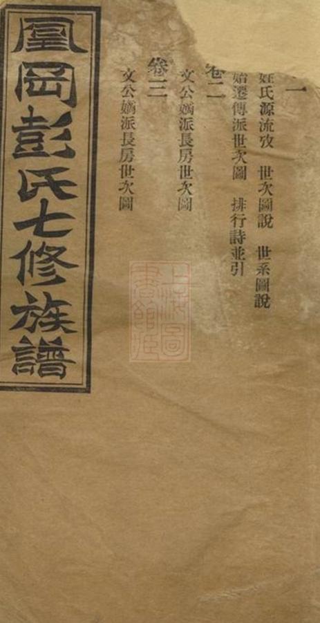 _萍西凰岡彭氏七修族譜__